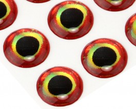 3D Epoxy Fish Eyes, Bloody, 8 mm